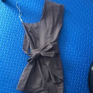 One shoulder wrap dress